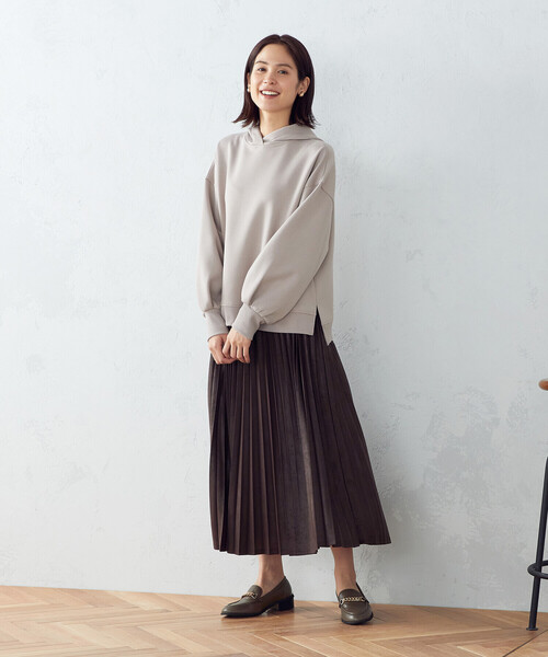 COMME CA ISM（コムサイズム）の「ダンボールニット　パーカー（パーカー・レディース・ブラック/ブルー/ライトイエロー/グレイッシュベージュ・LARGE/MEDIUM）」の11枚目の写真