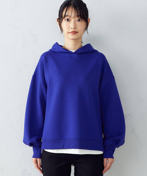 COMME CA ISM（コムサイズム）の「ダンボールニット　パーカー（パーカー・レディース・ブラック/ブルー/ライトイエロー/グレイッシュベージュ・LARGE/MEDIUM）」の19枚目の写真