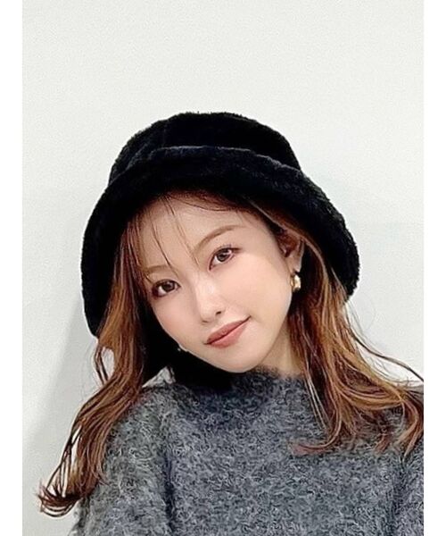 RESEXXY（リゼクシー）の「フェイクファーバケットハット（ハット・レディース・ブラック/ベージュ/アイボリー・FREE）」の3枚目の写真