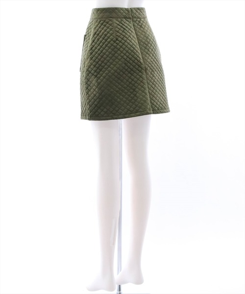 clear（クリア）の「ポケット付きキルティングミニスカート（スカート・レディース・ブラック/ネイビー/カーキ/オレンジ/アイボリー・S/M）」の12枚目の写真