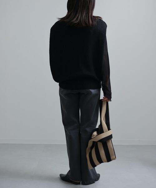 ap retro（アプレトロ）の「サイドデザインハイネックニットベスト（ベスト・レディース・ブラック/ベージュ/アイボリー/カーキ・FREE）」の19枚目の写真