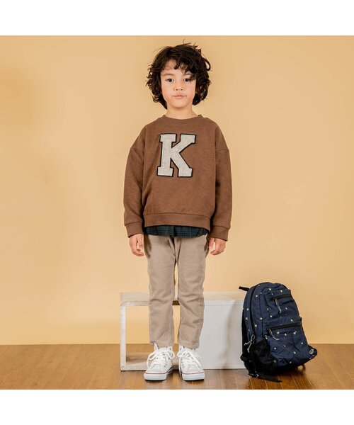 F.O.KIDS（エフオーキッズ）の「アップリケレイヤードライクトレーナー（スウェット・キッズ・チャコール/キナリ/ブラウン/ネイビー・110/90/100/130/120/80/140/95）」の21枚目の写真