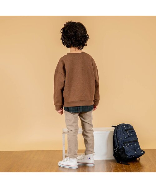 F.O.KIDS（エフオーキッズ）の「アップリケレイヤードライクトレーナー（スウェット・キッズ・チャコール/キナリ/ブラウン/ネイビー・110/90/100/130/120/80/140/95）」の20枚目の写真