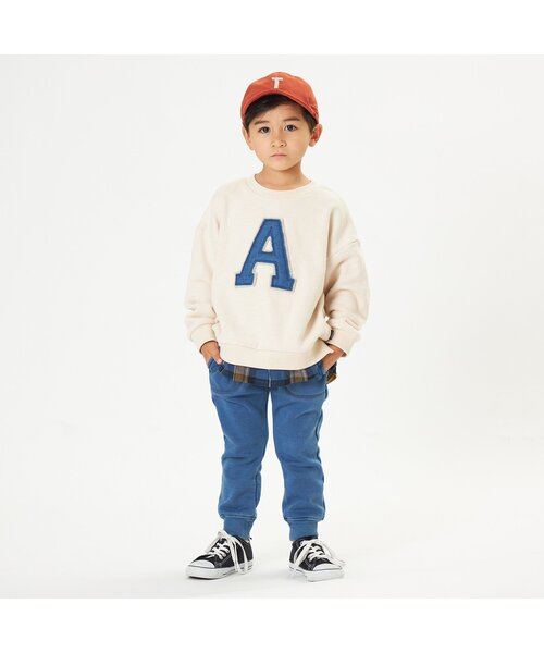 F.O.KIDS（エフオーキッズ）の「アップリケレイヤードライクトレーナー（スウェット・キッズ・チャコール/キナリ/ブラウン/ネイビー・110/90/100/130/120/80/140/95）」の18枚目の写真