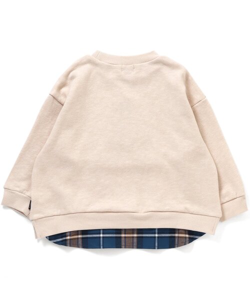 F.O.KIDS（エフオーキッズ）の「アップリケレイヤードライクトレーナー（スウェット・キッズ・チャコール/キナリ/ブラウン/ネイビー・110/90/100/130/120/80/140/95）」の9枚目の写真