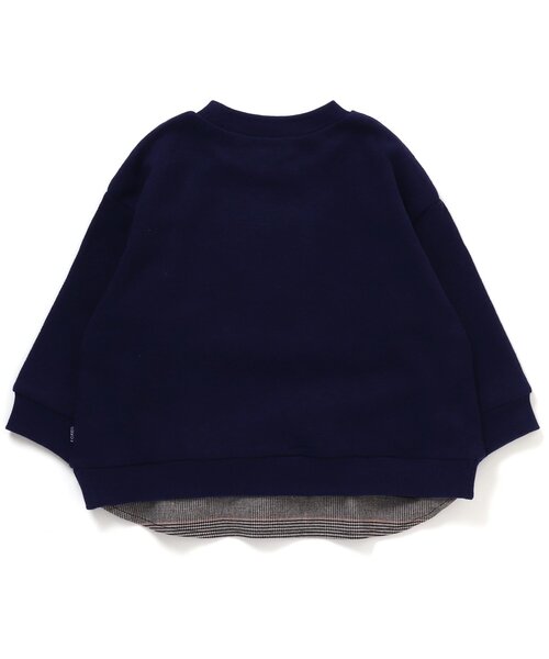 F.O.KIDS（エフオーキッズ）の「アップリケレイヤードライクトレーナー（スウェット・キッズ・チャコール/キナリ/ブラウン/ネイビー・110/90/100/130/120/80/140/95）」の8枚目の写真