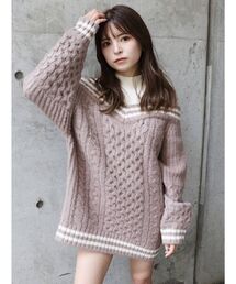 MURUA | ルーズオフショルダーニットワンピース(ワンピース)