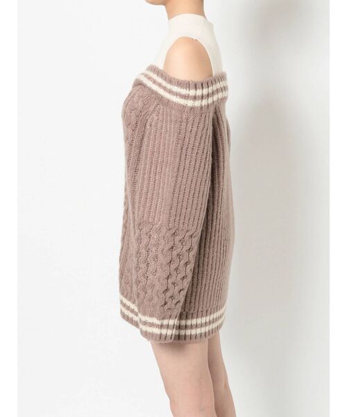 MURUA（ムルーア）の「ルーズオフショルダーニットワンピース（ワンピース・レディース・グレー/グリーン/モカ・FREE）」の20枚目の写真