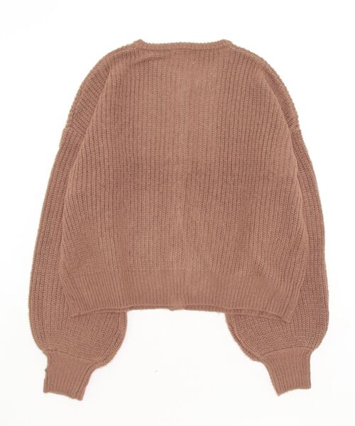 muguet（ミュゲ）の「clear button volume knit cardigan（カーディガン/ボレロ・レディース・ピンク/ブラウン/ベビーピンク/アイボリー・FREE）」の16枚目の写真