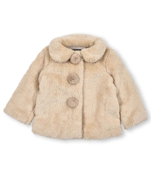 BeBe（ベベ）の「BeBe/ボアボンテン付きコートベビー(80~90cm)（その他アウター・キッズ・オフホワイト/ベージュ・80/90）」の14枚目の写真