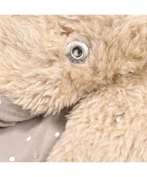 BeBe（ベベ）の「BeBe/ボアボンテン付きコートベビー(80~90cm)（その他アウター・キッズ・オフホワイト/ベージュ・80/90）」の6枚目の写真