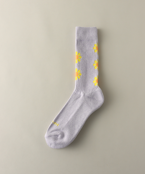 ROSTER SOX(ロスターソックス)の「【ROSTER SOX/ロスターソックス】PEACE(ソックス/靴下・メンズ・グリーン/パープル/ベージュ・FREE)」の1枚目の写真