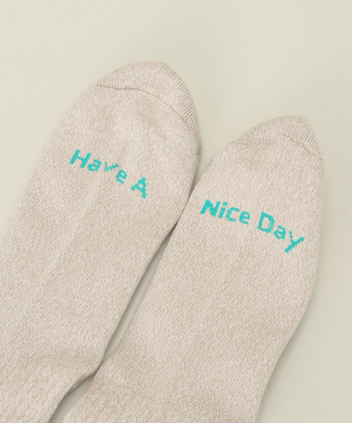 ROSTER SOX(ロスターソックス)の「【ROSTER SOX/ロスターソックス】PEACE(ソックス/靴下・メンズ・グリーン/パープル/ベージュ・FREE)」の9枚目の写真