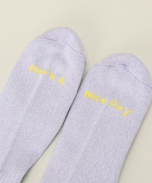 ROSTER SOX(ロスターソックス)の「【ROSTER SOX/ロスターソックス】PEACE(ソックス/靴下・メンズ・グリーン/パープル/ベージュ・FREE)」の4枚目の写真