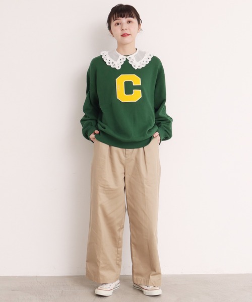 Dot&Stripes CHILD WOMAN(ドットアンドストライプス チャイルドウーマン)の「綿オーガンジー付け衿(付け襟・レディース・ブラック/ホワイト・FREE)」の10枚目の写真