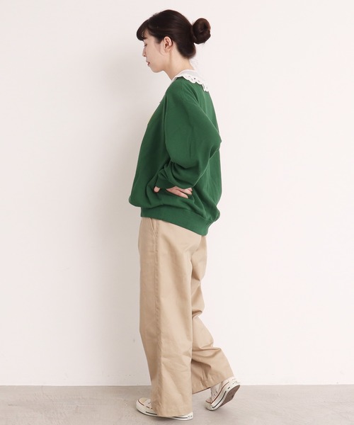 Dot&Stripes CHILD WOMAN(ドットアンドストライプス チャイルドウーマン)の「綿オーガンジー付け衿(付け襟・レディース・ブラック/ホワイト・FREE)」の12枚目の写真