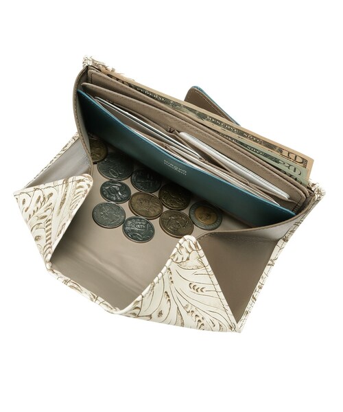 HIROKO HAYASHI（ヒロコハヤシ）の「◆PIANTE(ピアンテ)長財布ミニ（財布・レディース・アイボリー系3・00）」の7枚目の写真