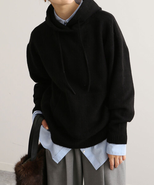 SLOBE IENA（スローブイエナ）の「エアリーニットフーディー（ニット