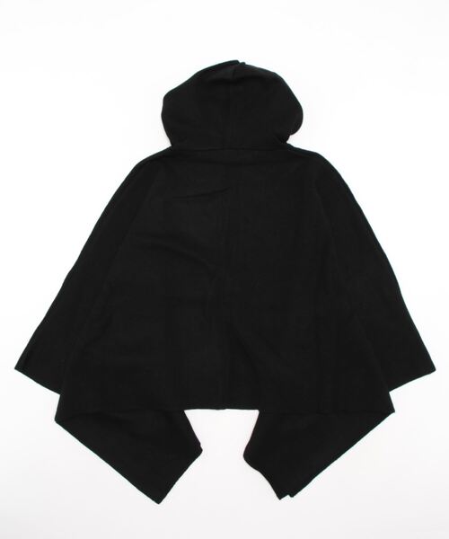 KOBE LETTUCE（コウベレタス）の「フーディニットポンチョコーディガン（ポンチョ・レディース・ブラック/ブラウン系その他/ブラック系その他・FREE）」の4枚目の写真