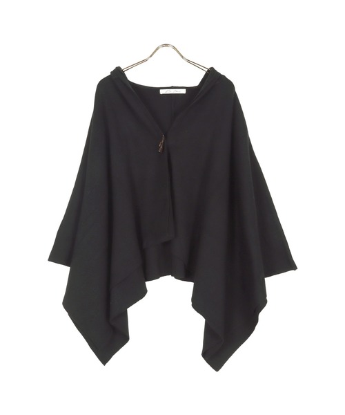 KOBE LETTUCE（コウベレタス）の「フーディニットポンチョコーディガン（ポンチョ・レディース・ブラック/ブラウン系その他/ブラック系その他・FREE）」の11枚目の写真