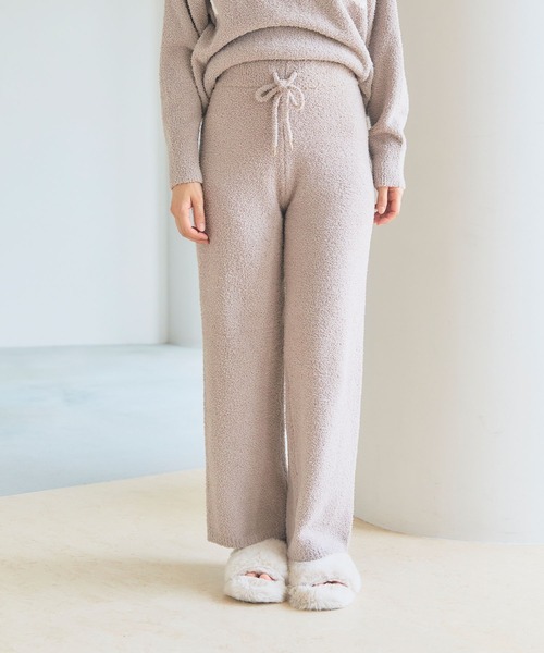 cross marche（クロスマルシェ）の「【LAFUKU/ラフク】もちふわマシュマロニットロングパンツ/ルームウェア（上下別売り）（ルームウェア/パジャマ・レディース・ラベンダー/モカ/グレイッシュブルー/ライトグリーン/ブラウン/ベージュ/ピンク/インディゴブルー/ナチュラル/ブラウン系その他/ライラック/ライトグレー/チャコールグレー/スカイブルー/チャコール/ネイビー/キャメル/グレー・M/L/LL/S/3L）」の5枚目の写真