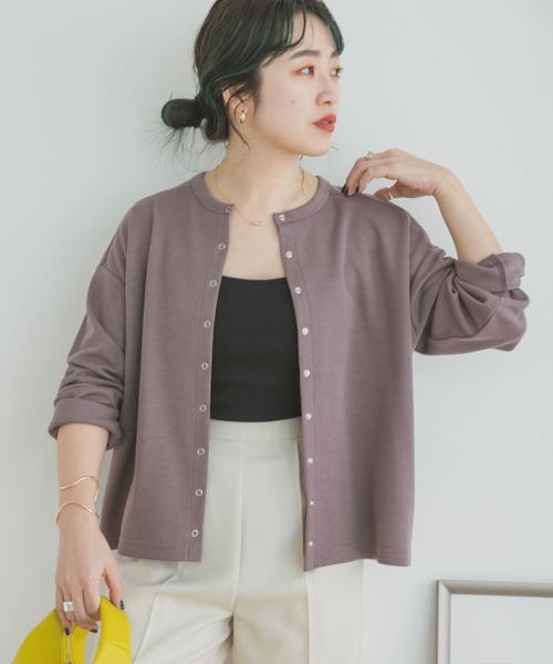 ITEMS URBANRESEARCH(アイテムズ アーバンリサーチ)の「コンパクトカーディガン(カーディガン/ボレロ・レディース・アイボリー/ブラック/ブルー/モカ/マスタード・FREE)」の4枚目の写真