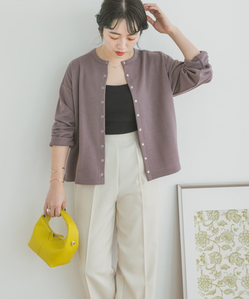 ITEMS URBANRESEARCH(アイテムズ アーバンリサーチ)の「コンパクトカーディガン(カーディガン/ボレロ・レディース・アイボリー/ブラック/ブルー/モカ/マスタード・FREE)」の6枚目の写真