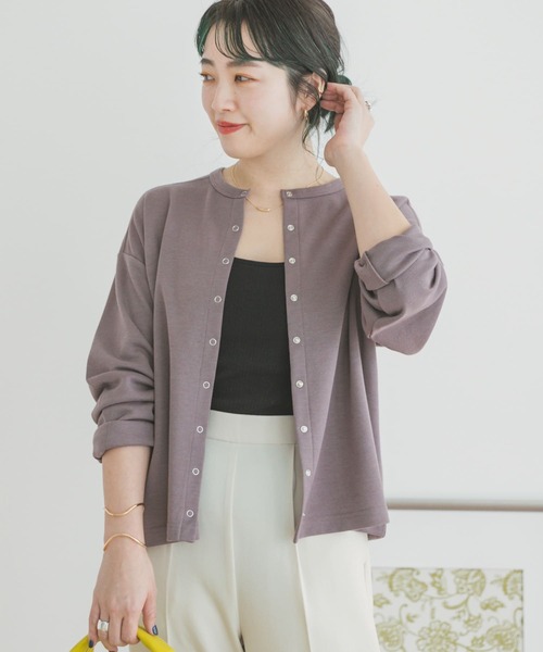 ITEMS URBANRESEARCH(アイテムズ アーバンリサーチ)の「コンパクトカーディガン(カーディガン/ボレロ・レディース・アイボリー/ブラック/ブルー/モカ/マスタード・FREE)」の7枚目の写真