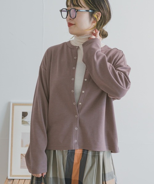 ITEMS URBANRESEARCH(アイテムズ アーバンリサーチ)の「コンパクトカーディガン(カーディガン/ボレロ・レディース・アイボリー/ブラック/ブルー/モカ/マスタード・FREE)」の11枚目の写真