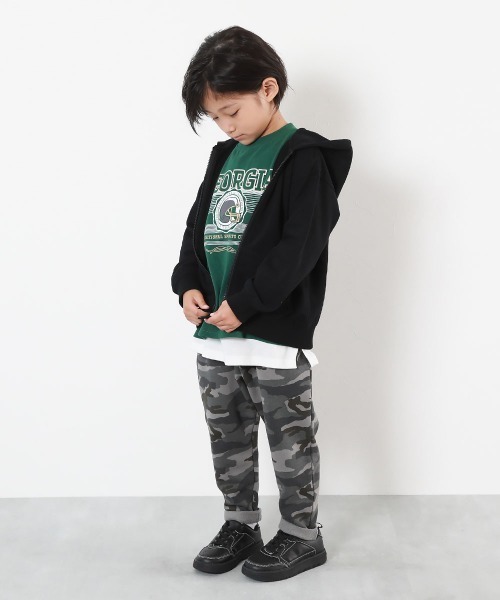 devirock（デビロック）の「無地 スウェット ジップパーカー（パーカー・キッズ・ダークオレンジ/ピンク系その他/グレイッシュブルー/オートミール/杢グレー/ダークパープル/ブルーグレー/グリーン/ブラック/ベージュ/ダークグリーン/イエロー系3/ベージュ系その他/グレー系その他・90cm/100cm/110cm/120cm/130cm/140cm/150cm/160cm）」の15枚目の写真