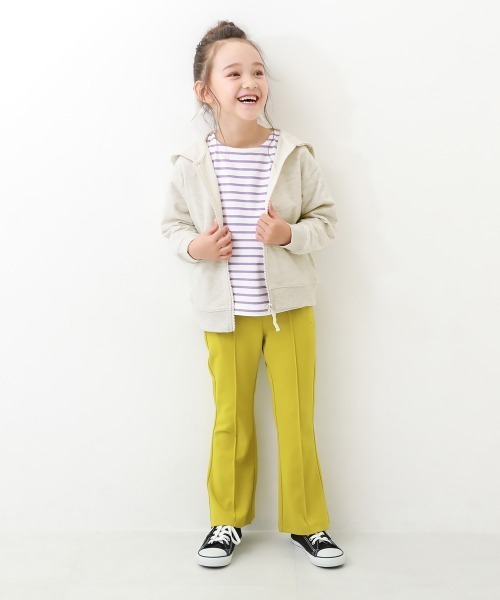 devirock（デビロック）の「無地 スウェット ジップパーカー（パーカー・キッズ・ダークオレンジ/ピンク系その他/グレイッシュブルー/オートミール/杢グレー/ダークパープル/ブルーグレー/グリーン/ブラック/ベージュ/ダークグリーン/イエロー系3/ベージュ系その他/グレー系その他・90cm/100cm/110cm/120cm/130cm/140cm/150cm/160cm）」の18枚目の写真