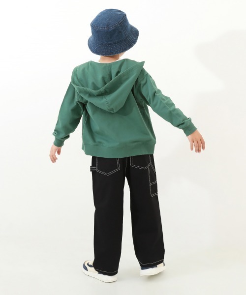 devirock（デビロック）の「無地 スウェット ジップパーカー（パーカー・キッズ・ダークオレンジ/ピンク系その他/グレイッシュブルー/オートミール/杢グレー/ダークパープル/ブルーグレー/グリーン/ブラック/ベージュ/ダークグリーン/イエロー系3/ベージュ系その他/グレー系その他・90cm/100cm/110cm/120cm/130cm/140cm/150cm/160cm）」の19枚目の写真