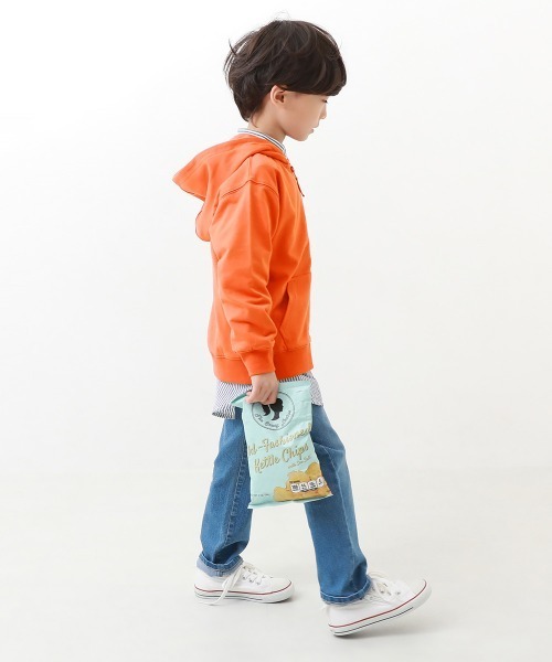 devirock（デビロック）の「無地 スウェット ジップパーカー（パーカー・キッズ・ダークオレンジ/ピンク系その他/グレイッシュブルー/オートミール/杢グレー/ダークパープル/ブルーグレー/グリーン/ブラック/ベージュ/ダークグリーン/イエロー系3/ベージュ系その他/グレー系その他・90cm/100cm/110cm/120cm/130cm/140cm/150cm/160cm）」の22枚目の写真