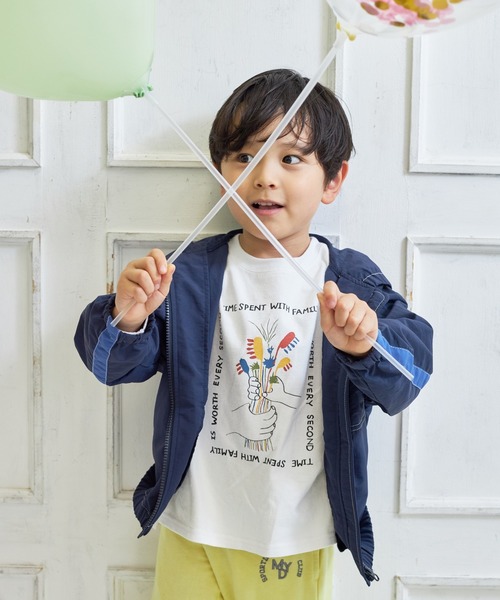 MAKE YOUR DAY（メイクユアデイ）の「ファミリーハブラシ長袖Tシャツ■80～140cm（Tシャツ/カットソー・キッズ・ブラック/オフホワイト/ベージュ・80/90/100/110/120/130/140）」の12枚目の写真