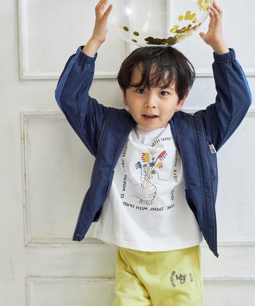 MAKE YOUR DAY（メイクユアデイ）の「ファミリーハブラシ長袖Tシャツ■80～140cm（Tシャツ/カットソー・キッズ・ブラック/オフホワイト/ベージュ・80/90/100/110/120/130/140）」の13枚目の写真