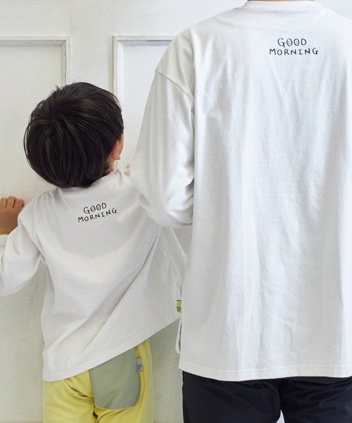 MAKE YOUR DAY（メイクユアデイ）の「ファミリーハブラシ長袖Tシャツ■80～140cm（Tシャツ/カットソー・キッズ・ブラック/オフホワイト/ベージュ・80/90/100/110/120/130/140）」の10枚目の写真