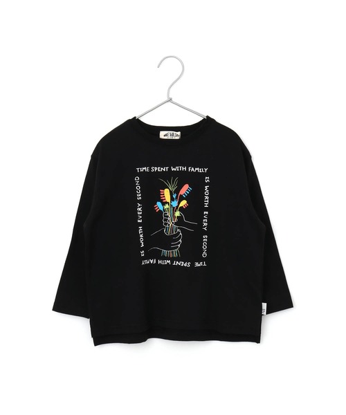 MAKE YOUR DAY（メイクユアデイ）の「ファミリーハブラシ長袖Tシャツ■80～140cm（Tシャツ/カットソー・キッズ・ブラック/オフホワイト/ベージュ・80/90/100/110/120/130/140）」の19枚目の写真