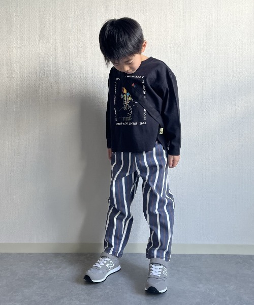 MAKE YOUR DAY（メイクユアデイ）の「ファミリーハブラシ長袖Tシャツ■80～140cm（Tシャツ/カットソー・キッズ・ブラック/オフホワイト/ベージュ・80/90/100/110/120/130/140）」の6枚目の写真