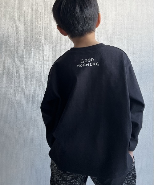 MAKE YOUR DAY（メイクユアデイ）の「ファミリーハブラシ長袖Tシャツ■80～140cm（Tシャツ/カットソー・キッズ・ブラック/オフホワイト/ベージュ・80/90/100/110/120/130/140）」の7枚目の写真