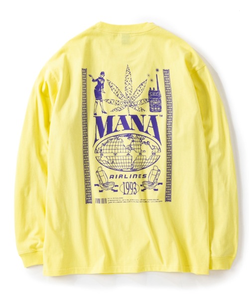 MANASTASH（マナスタッシュ）の「MANASTASH/マナスタッシュ/CiTee AIRLINES（Tシャツ/カットソー・メンズ・ホワイト/ブラック/レモンイエロー・MEDIUM/LARGE/X-LARGE/XX-LARGE）」の4枚目の写真