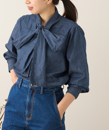 A PUPIL | 別注【A PUPIL/ア ピューピル】デニムボウタイブラウス(シャツ/ブラウス)