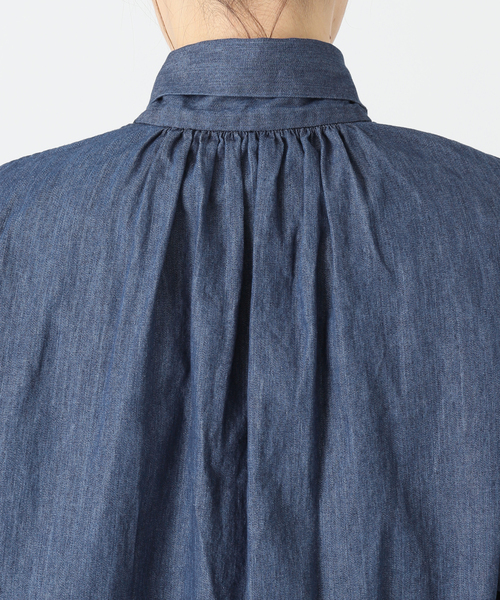 A PUPIL（アピューピル）の「別注【A PUPIL/ア ピューピル】デニムボウタイブラウス（シャツ/ブラウス・レディース・ブルー・FREE）」の13枚目の写真