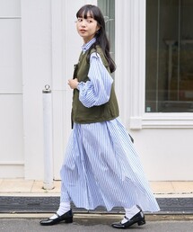 FREAK'S STORE | バルーンスリーブマキシワンピース(シャツワンピース)