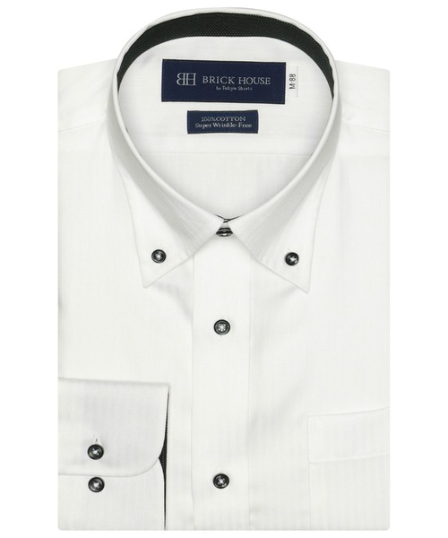 【セール】形態安定ノーアイロン ボタンダウン 長袖ビジネスワイシャツ（ビジネスシャツ）｜TOKYO SHIRTS（トウキョウシャツ）ビジネスシャツ