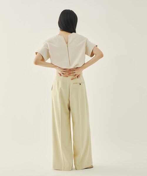 EMMEL REFINES（エメルリファインズ）の「＜EMMEL REFINES＞EM 2WAY ジップ ショートスリーブ ブラウス（シャツ/ブラウス・レディース・ブラック/ライトブルー/ナチュラル・FREE）」の21枚目の写真