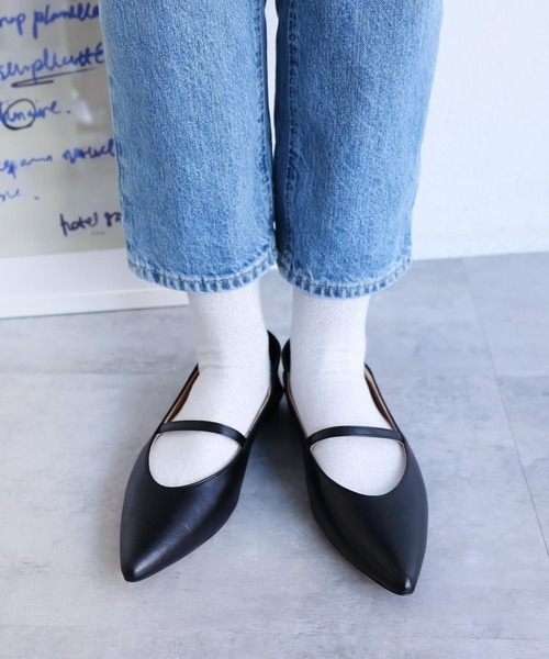 andme（アンドミー）の「ラメソックス（ソックス/靴下・レディース・ベージュ/ブラック/シルバー・23-25cm）」の8枚目の写真