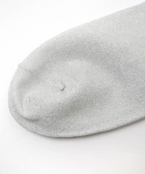 andme（アンドミー）の「ラメソックス（ソックス/靴下・レディース・ベージュ/ブラック/シルバー・23-25cm）」の12枚目の写真