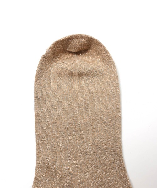 andme（アンドミー）の「ラメソックス（ソックス/靴下・レディース・ベージュ/ブラック/シルバー・23-25cm）」の18枚目の写真