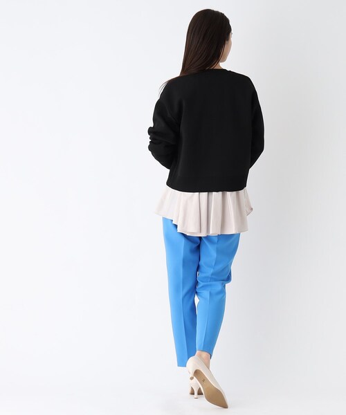 OPAQUE.CLIP（オペークドットクリップ）の「◆パール調ボタン クルーネックカーディガン（カーディガン/ボレロ・レディース・ブラック/オフホワイト・38/40）」の13枚目の写真