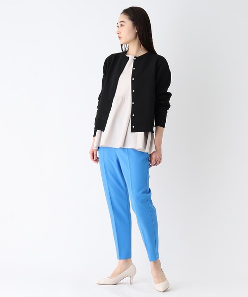 OPAQUE.CLIP（オペークドットクリップ）の「◆パール調ボタン クルーネックカーディガン（カーディガン/ボレロ・レディース・ブラック/オフホワイト・38/40）」の14枚目の写真